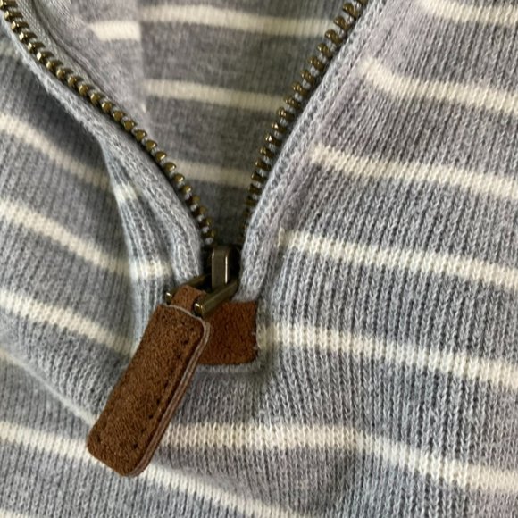 Polo Ralph Lauren Gray & White Striped Cotton Pullover Sweater XXL Preppy Career - Picture 8 of 12